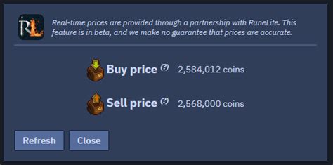 Prices from the OSRS Wiki.